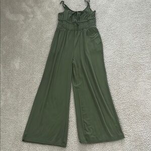 Elegant Olive Green Jumpsuit